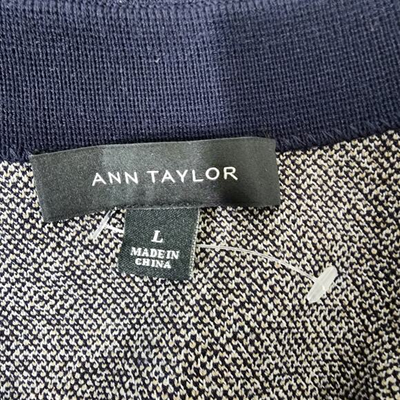 Ann Taylor Cardigan Womens Size Large Longline Colorblock Lagenlook Open Front - Picture 5 of 7